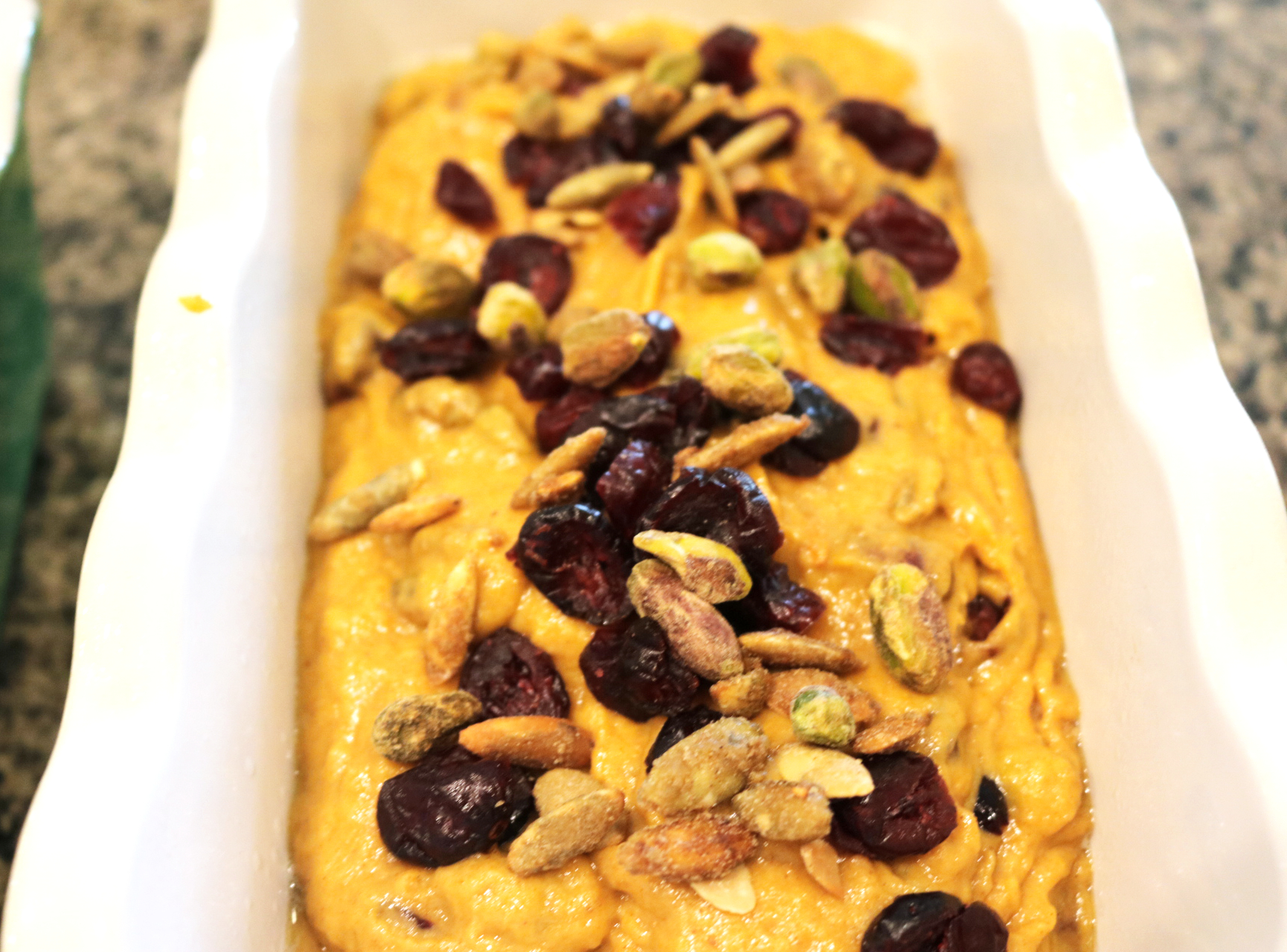 Pumpkin Cranberry Pistachios Bread