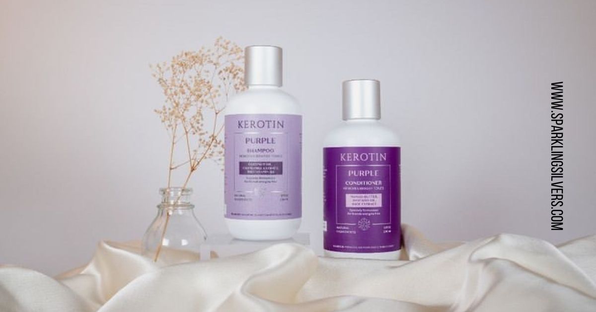 Kerotin Purple Shampoo and Conditioner Review SparklingSilvers