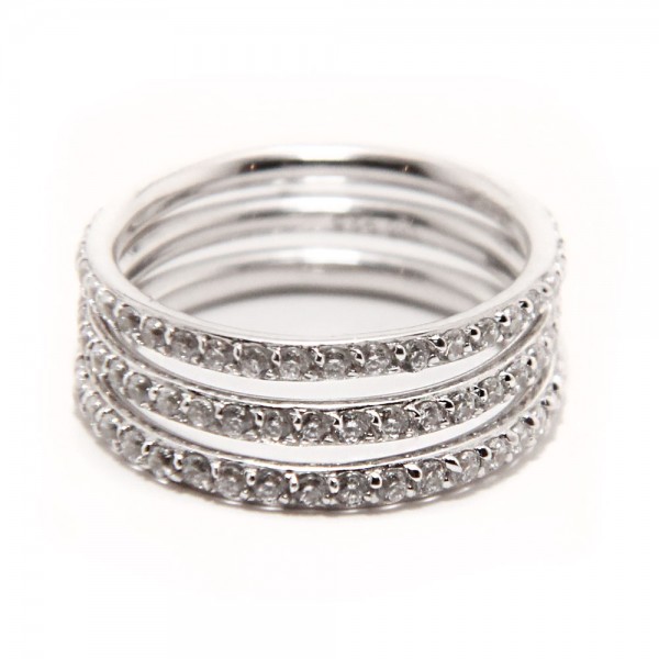 Sterling Silver CZ Stackable Ring Set SSTR00513