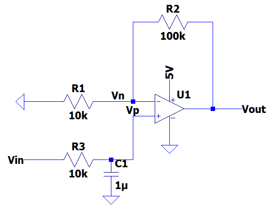 Op Amp – Non-inverting + Low Pass Filter | Sparky Domain