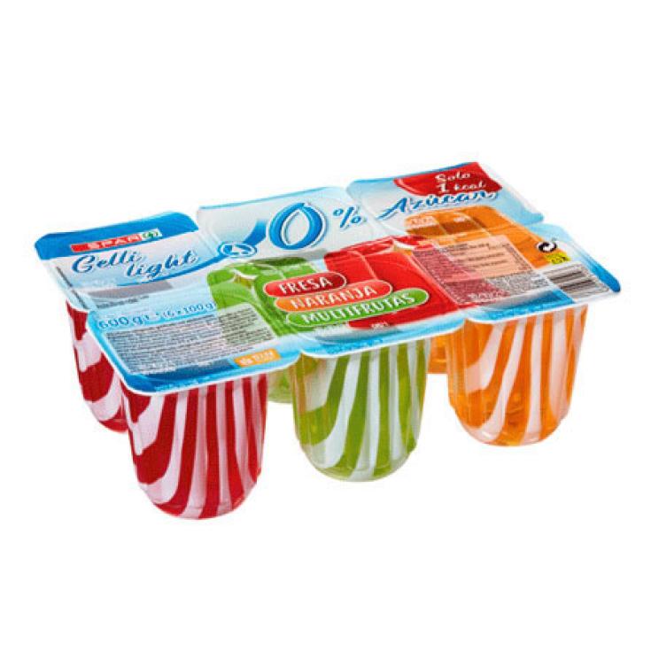 GELATINA SABORES SURTIDOS 0AZUCAR 100X6 Spar La Palma