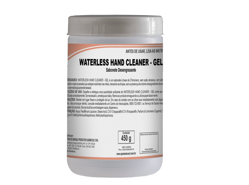 Waterless Hand Cleaner Gel Produtos Spartan