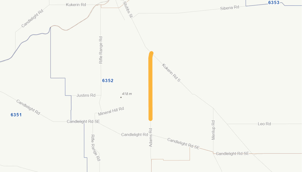 Adams Road Kukerin 04832412WARTR Infrastructure Investment Program