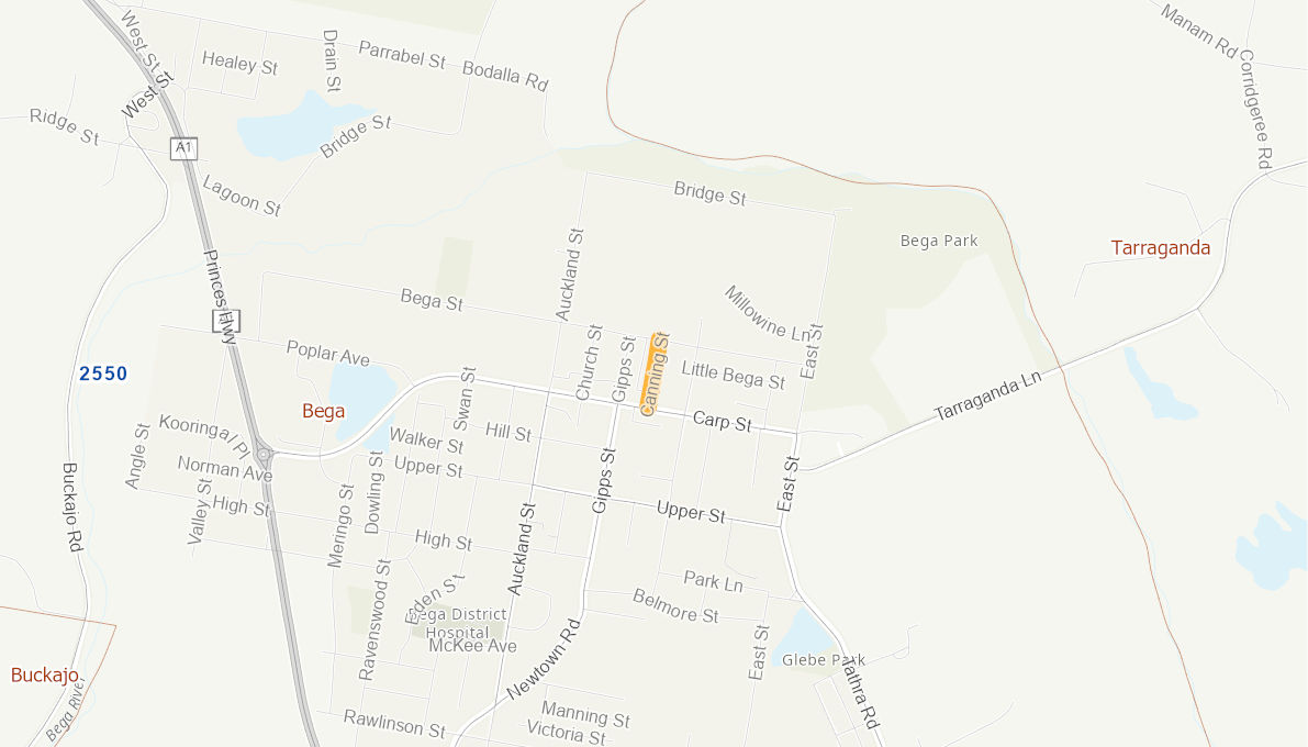 Canning Street, Bega 04840212NSWRTR Infrastructure Investment Program