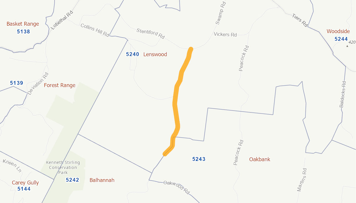 Swamp Road, Lenswood 04847012SARTR Infrastructure Investment Program