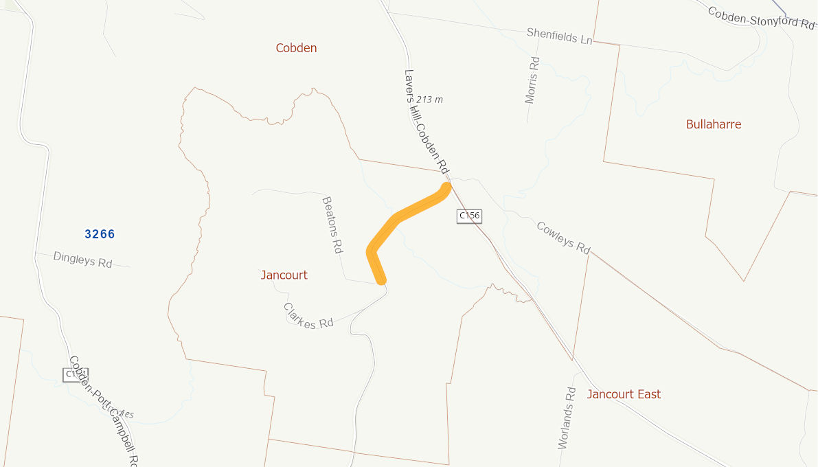 Old Port Campbell Road (Rural Road) 04891012VICRTR Infrastructure