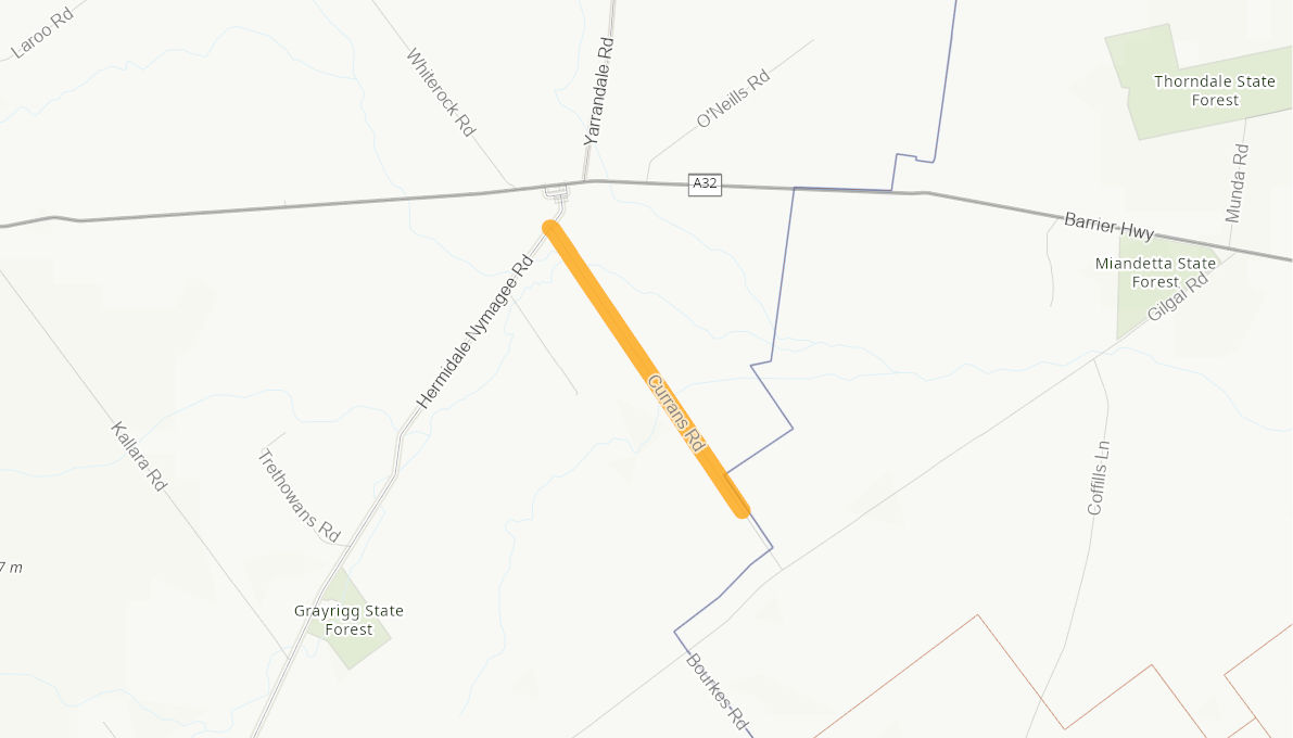 Currans Road (Rural Road) 05008113NSWRTR Infrastructure