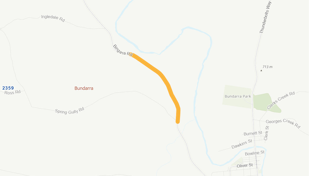 Bingara Road (rural road) 05375814NSWRTR Infrastructure Investment Program