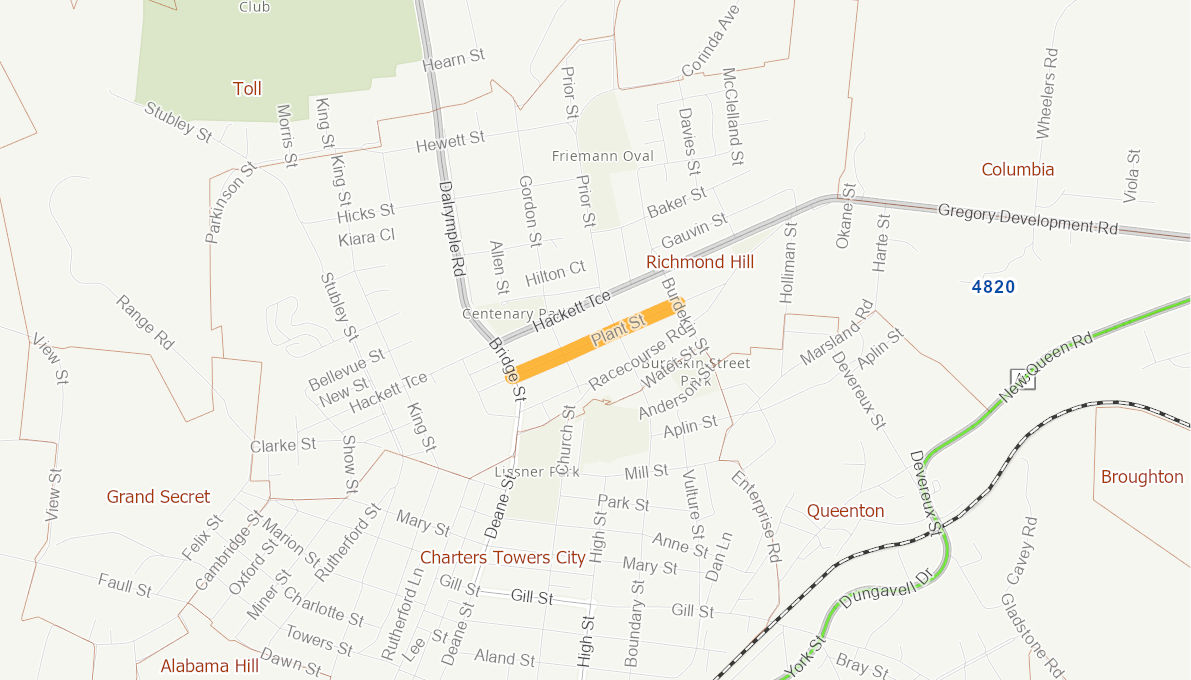 Plant Street, Charters Towers 05469314QLDRTR Infrastructure