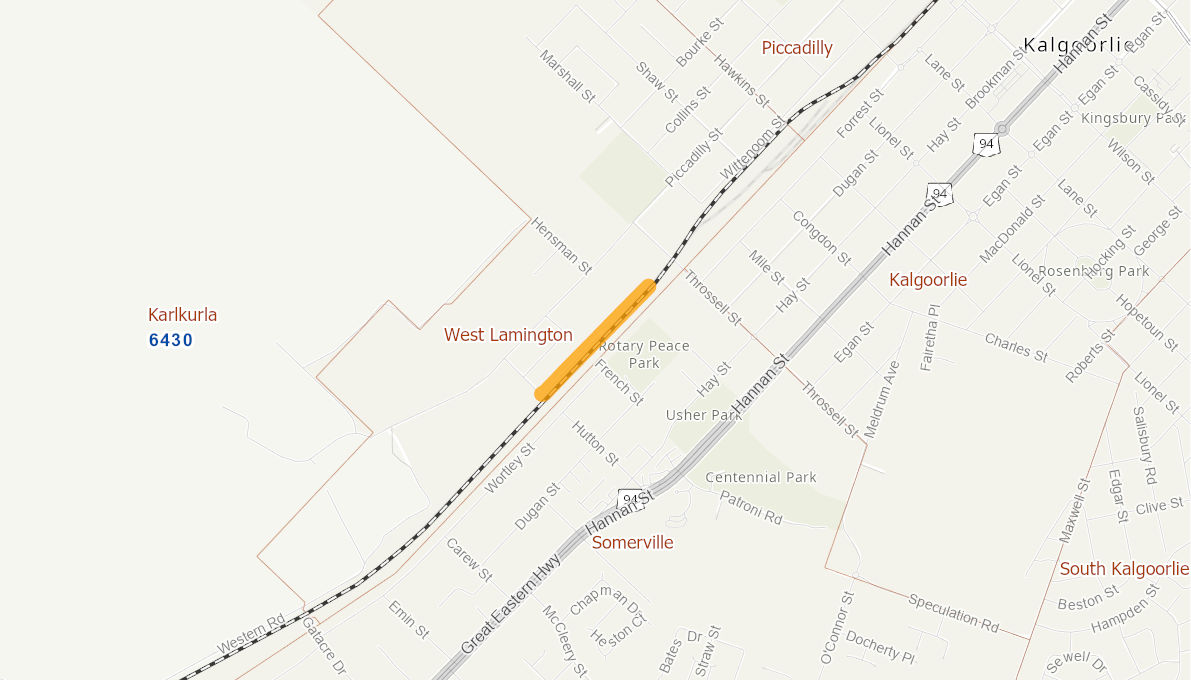 Woodley Street, West Lamington. 05667915WARTR Infrastructure