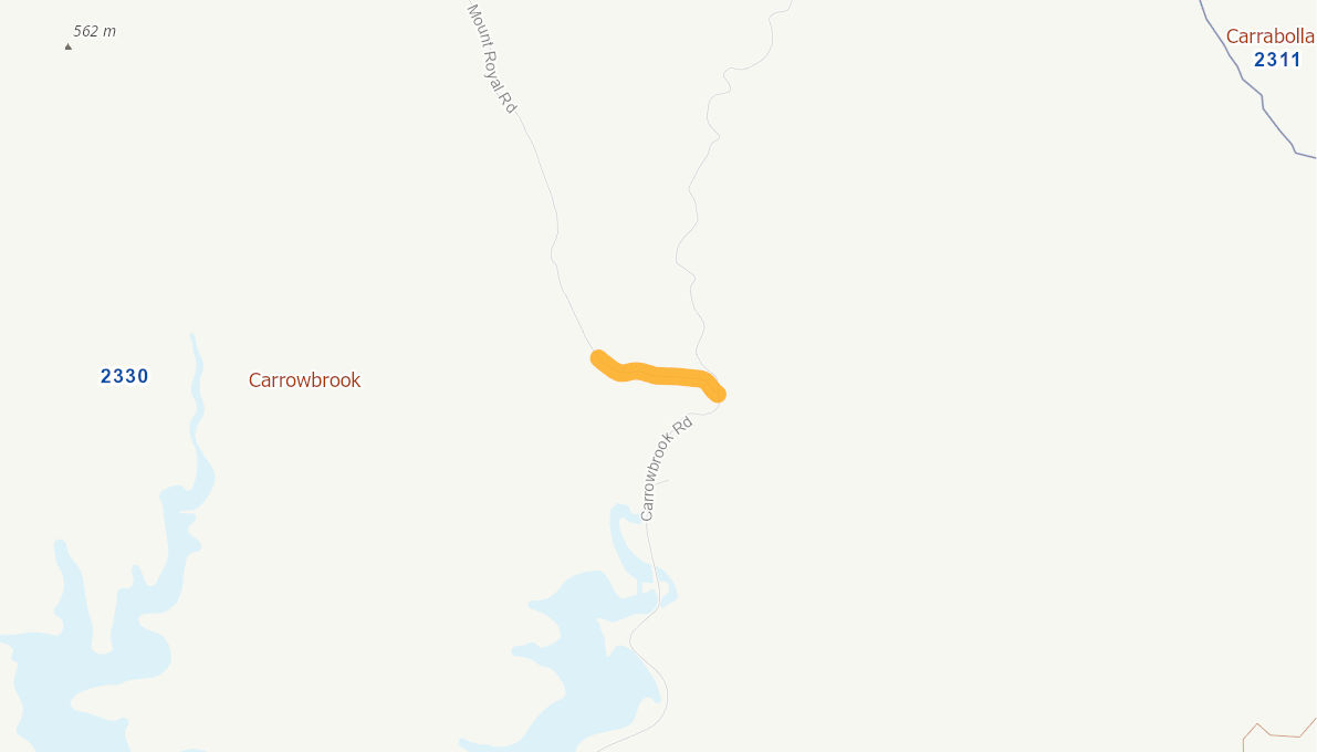 Mt Royal Road (Rural Road) 05745615NSWRTR Infrastructure