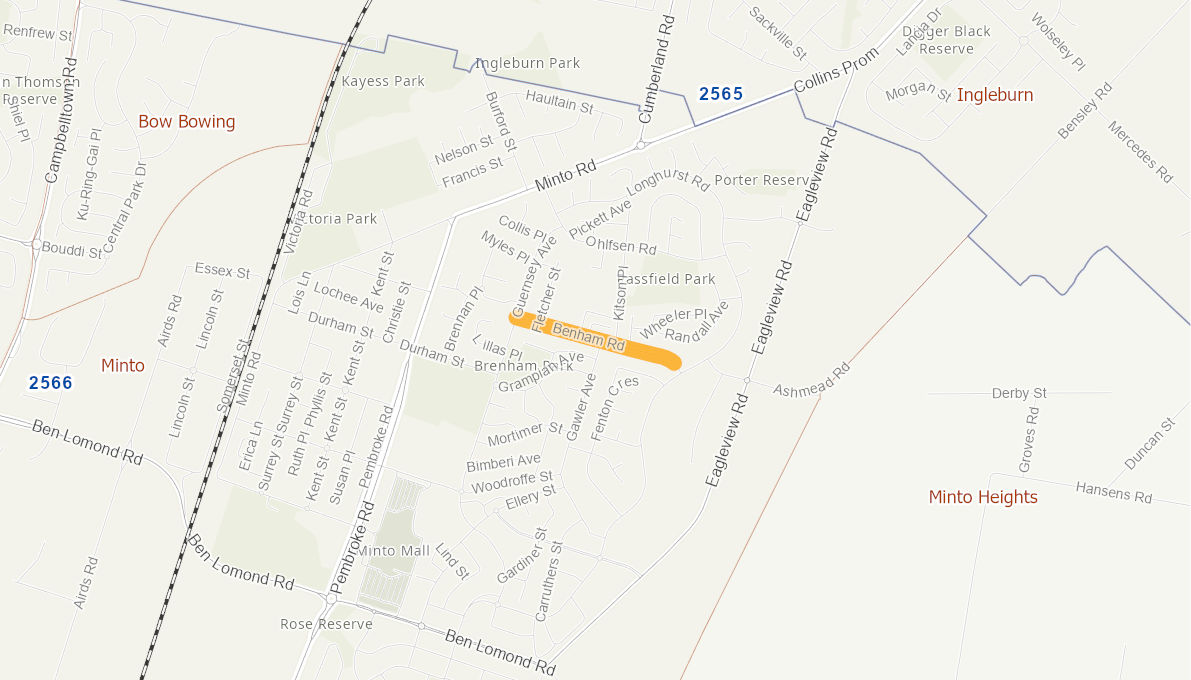 Benham Road, Minto 05753915NSWRTR Infrastructure Investment Program