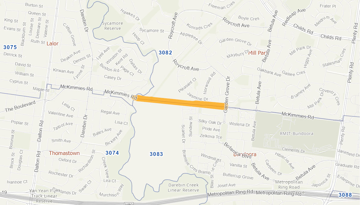 McKimmies Road, Mill Park 05756115VICRTR Infrastructure