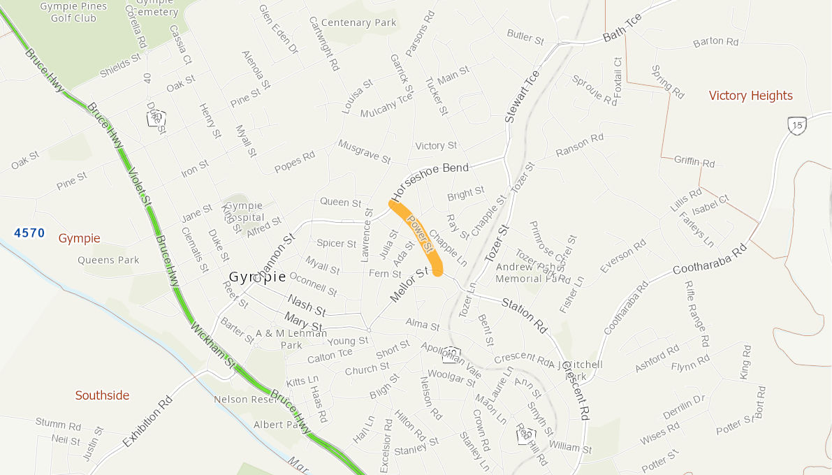 Power Street, Gympie 05840115QLDRTR Infrastructure Investment Program