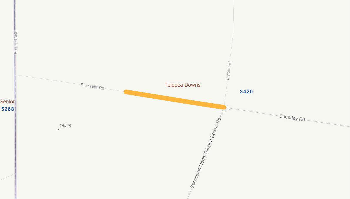 Blue Hills Rd. (Rural Road) 05856115VICRTR Infrastructure