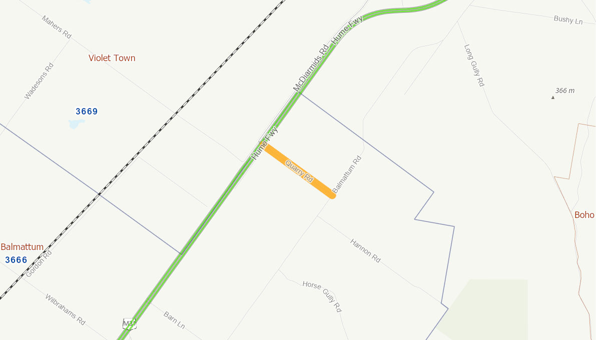 Quarry Road (Rural Road) 05922615VICRTR Infrastructure Investment