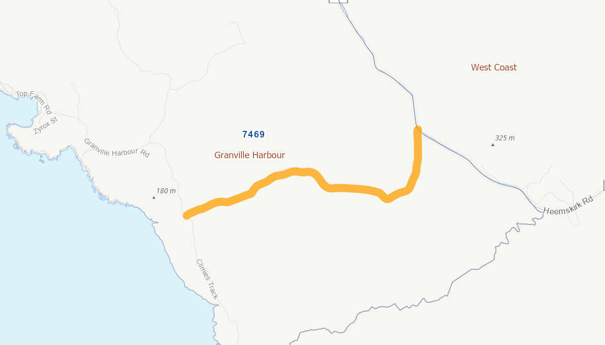 Granville Harbour Road 06127015TASRTR Infrastructure Investment