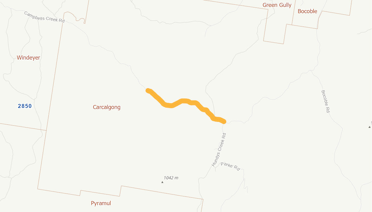 Campbells Creek Road (Rural Road) 06225515NSWRTR Infrastructure