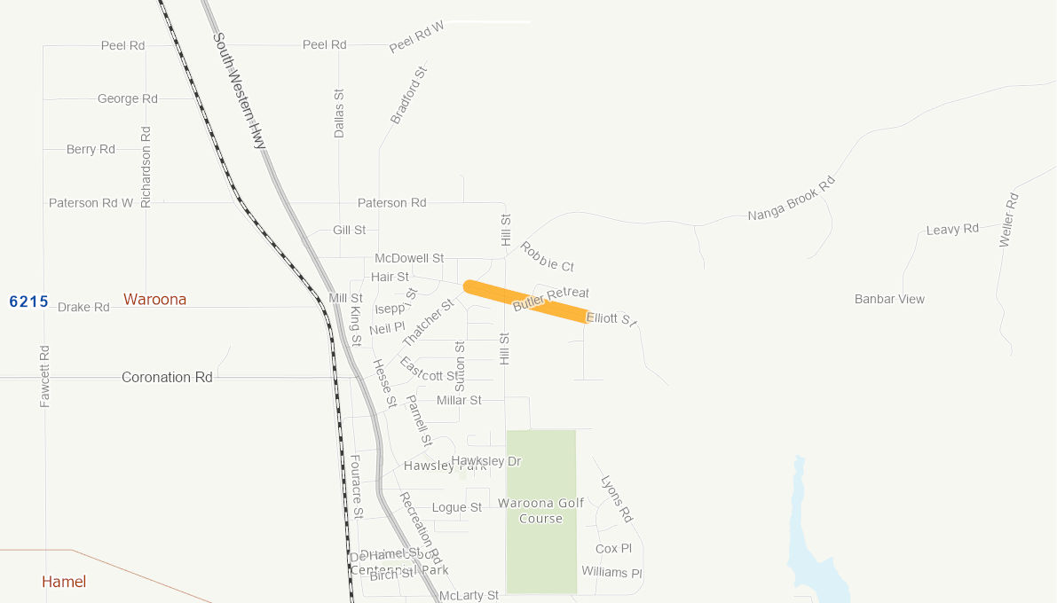 Elliott Street, Waroona 06399116WARTR Infrastructure Investment Program