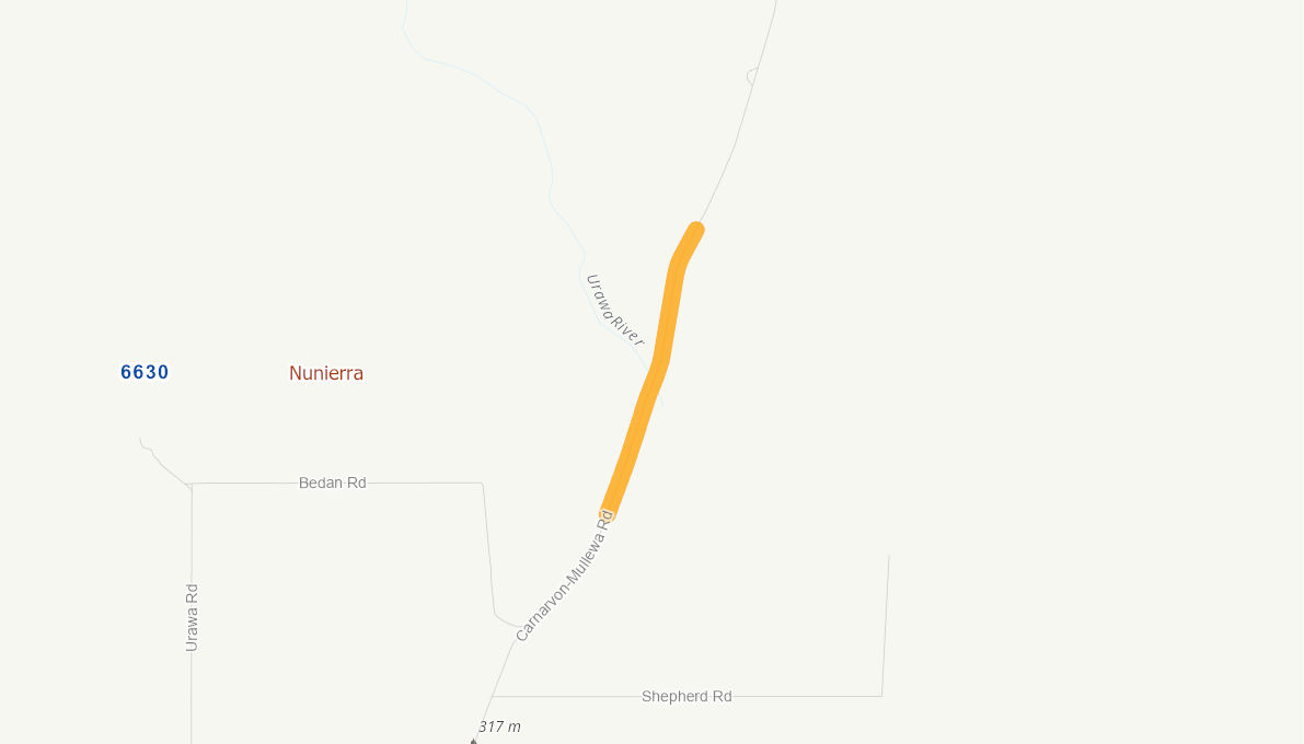 Carnarvon Mullewa Road, Mullewa 06402316WARTR Infrastructure