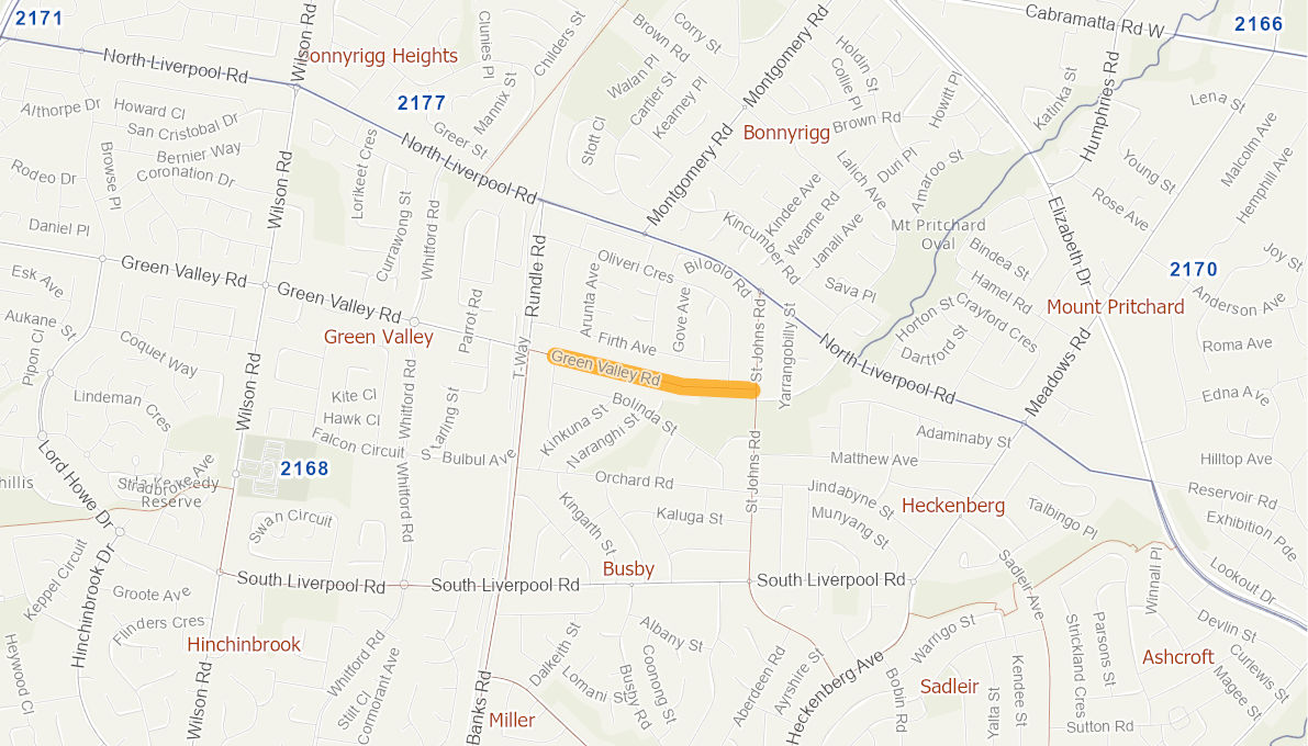 Green Valley Road, Green Valley 06486916NSWRTR Infrastructure