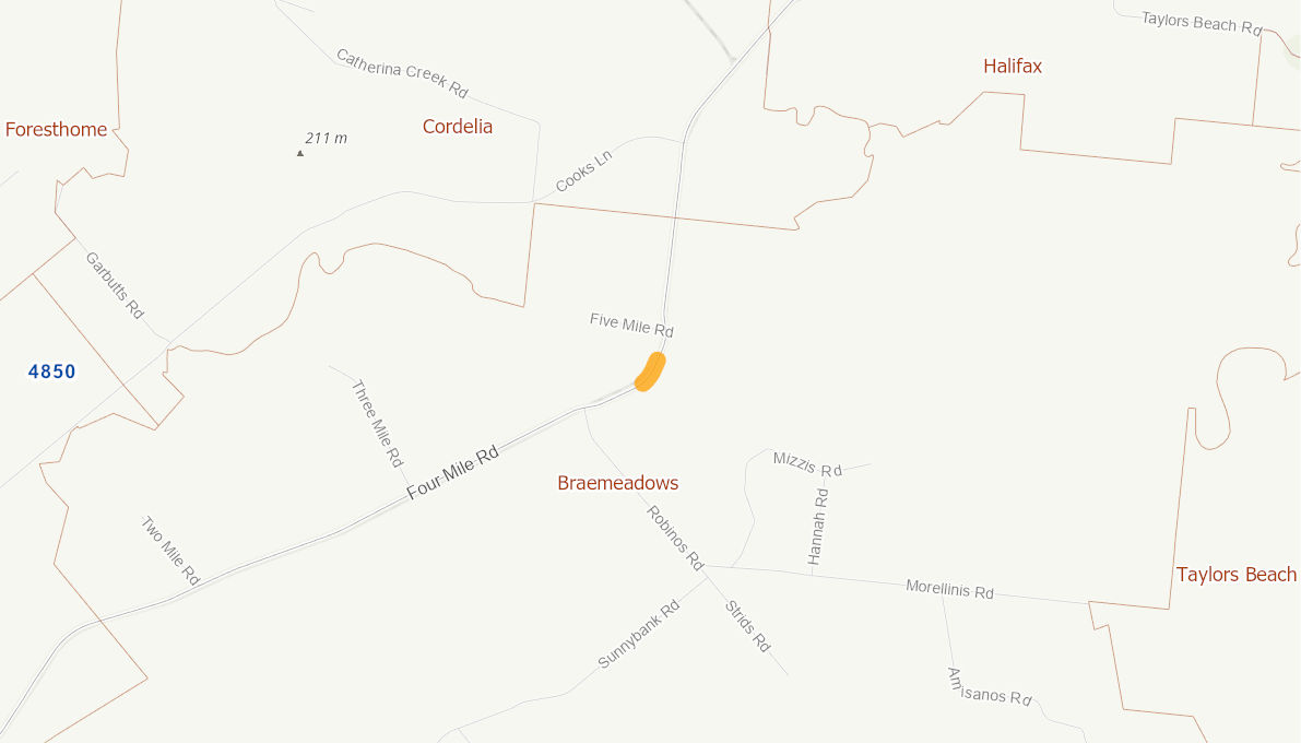 Four Mile Road (Rural Road) 06585316QLDRTR Infrastructure