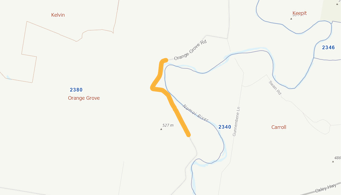 Orange Grove Road (Rural Road) 06608916NSWRTR Infrastructure