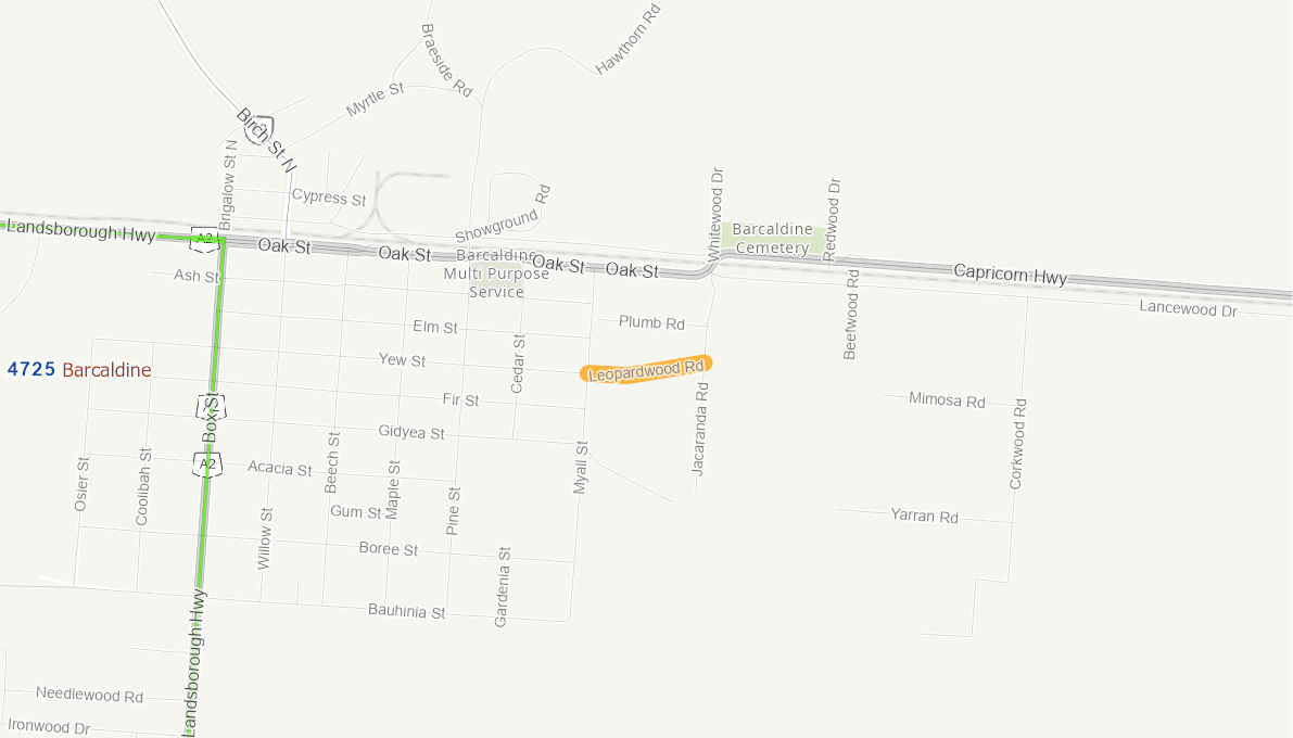 Plumb Road Barcaldine 06830116QLDRTR Infrastructure Investment