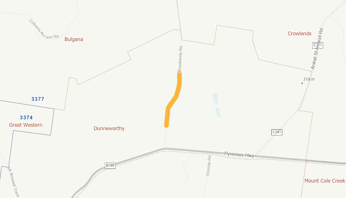 Woodlands Road, Dunneworthy 09200417VICRTR Infrastructure