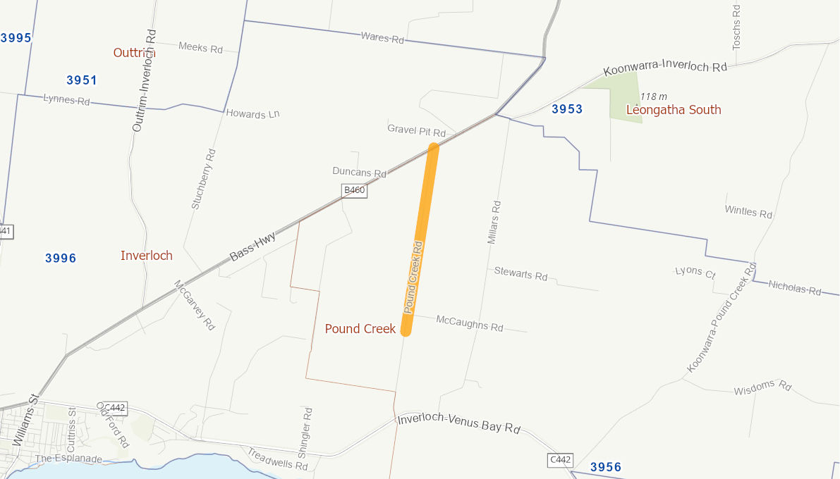 Pound Creek Road (Rural Road) 09236117VICRTR Infrastructure