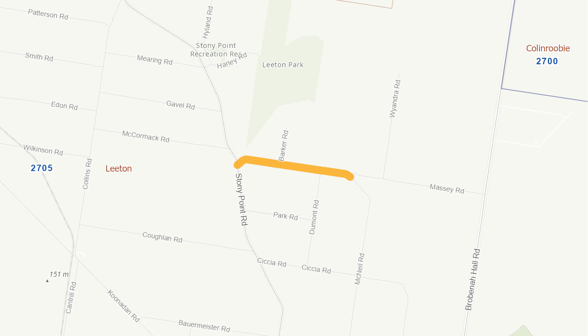 McNeil Road (rural road) 09265817NSWRTR Infrastructure Investment