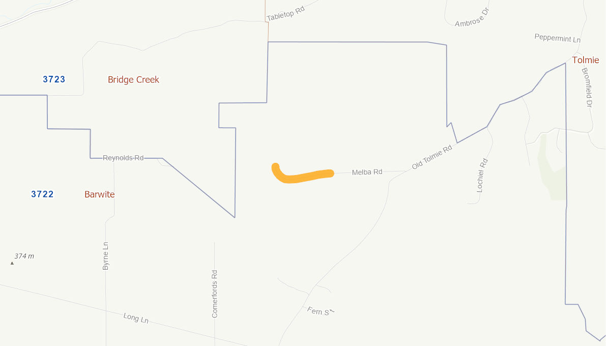 Melba Road, Barwite 09625017VICRTR Infrastructure Investment Program