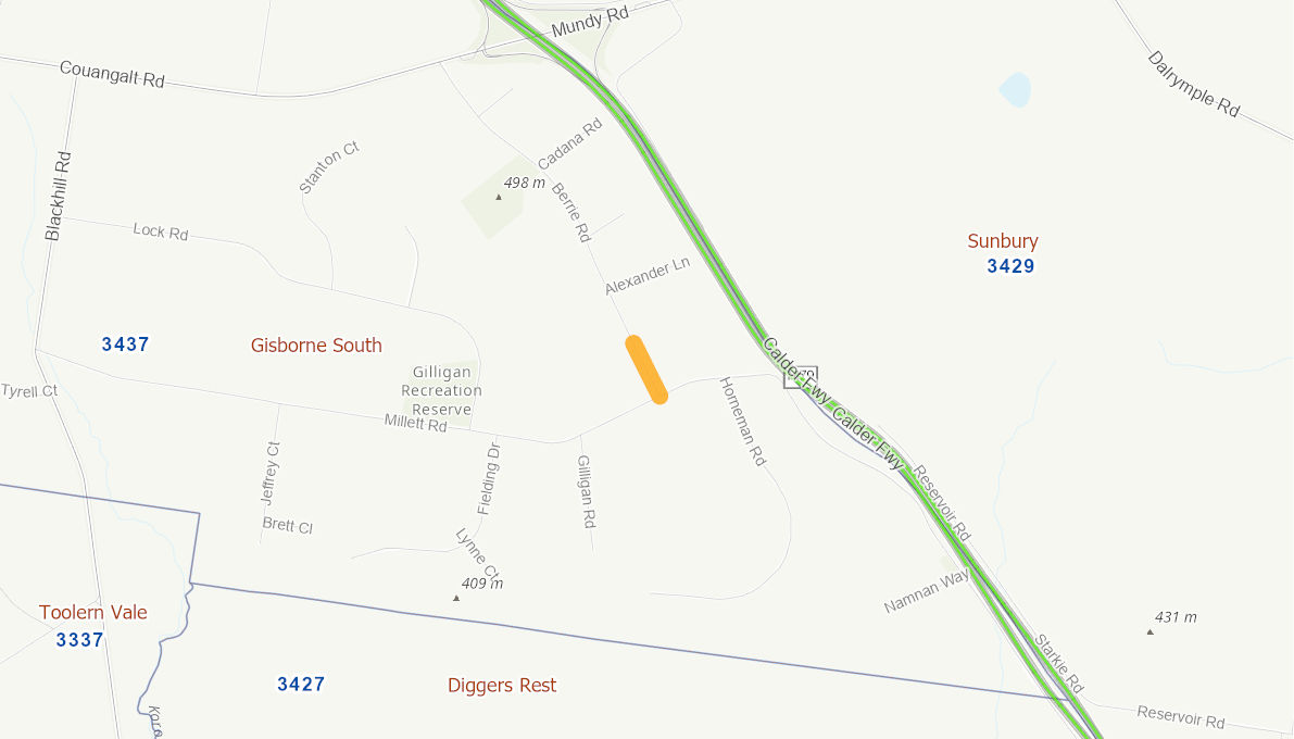 Berrie Road, Gisborne South 09783818VICRTR Infrastructure