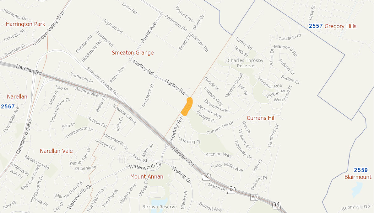 Hartley Road, Smeaton Grange 10251019NSWRTR Infrastructure