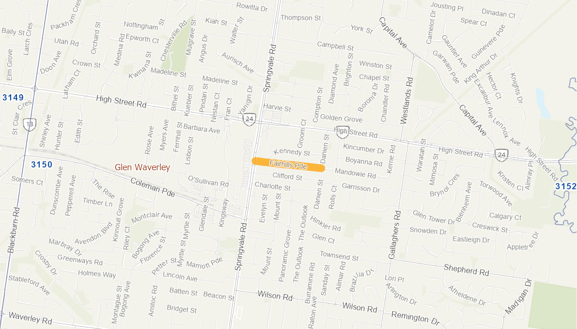 Fairhills Parade, Glen Waverley 10502019VICRTR Infrastructure