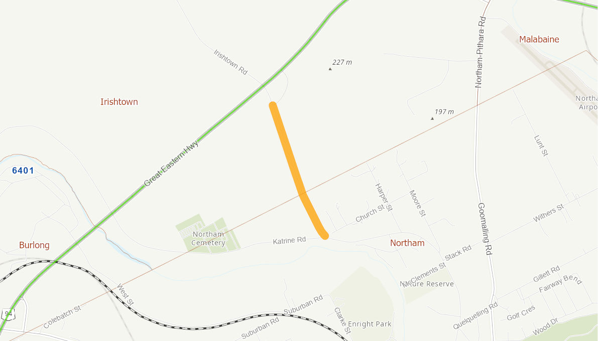 Irishtown Road (Rural Road), Northam 10554219WARTR Infrastructure