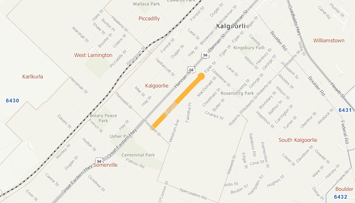 Egan Street, KalgoorlieBoulder 10585819WARTR Infrastructure