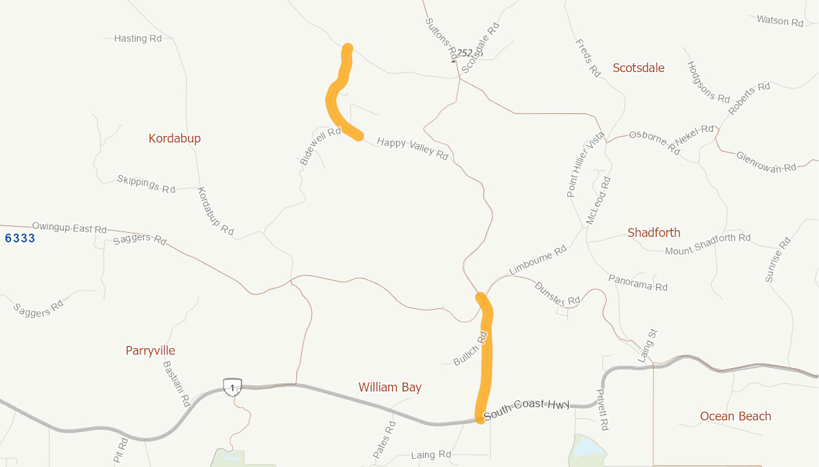 Happy Valley Road (Rural Road) 10591719WARTR Infrastructure