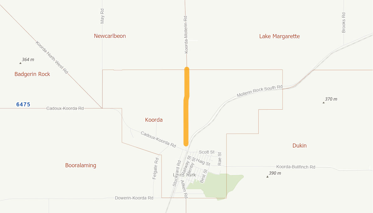 KoordaKulja Road (Rural Road) 10746620WARTR Infrastructure