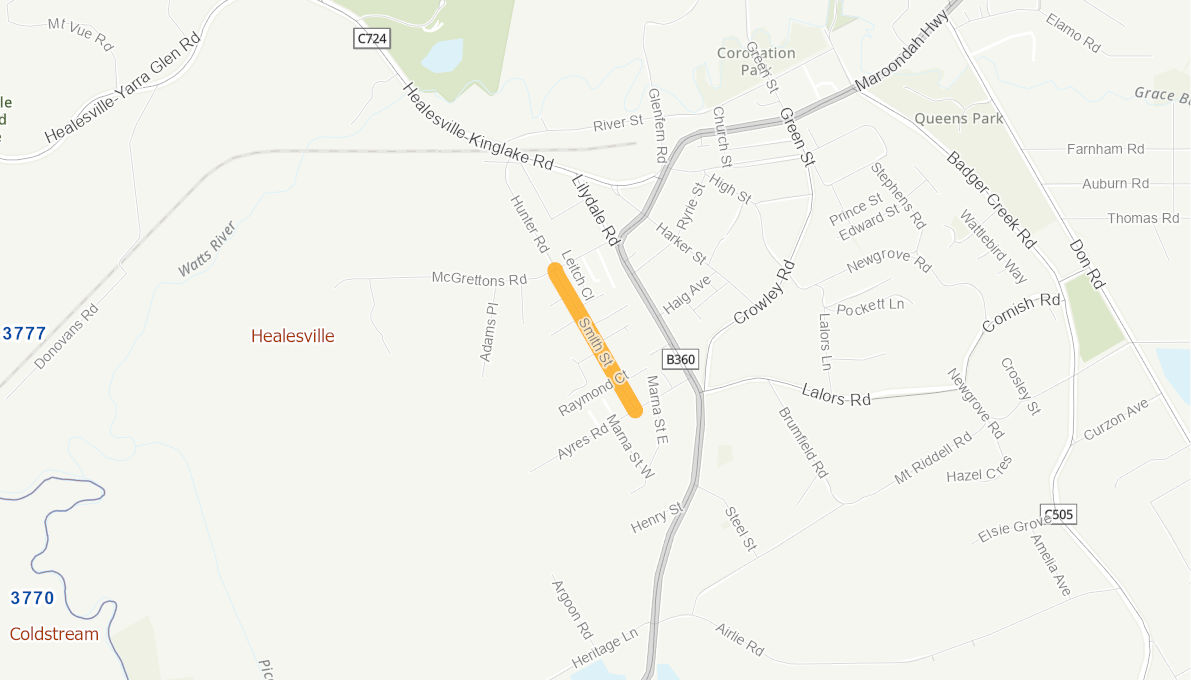 Smith Street, Healesville 10760320VICRTR Infrastructure