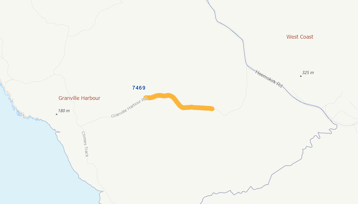 Granville Harbour Road (Rural Road) 10831420TASRTR Infrastructure