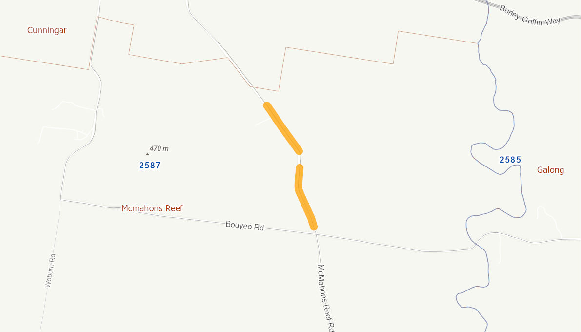 McMahons Reef Road (Rural Road) 10842520NSWRTR Infrastructure Investment Program