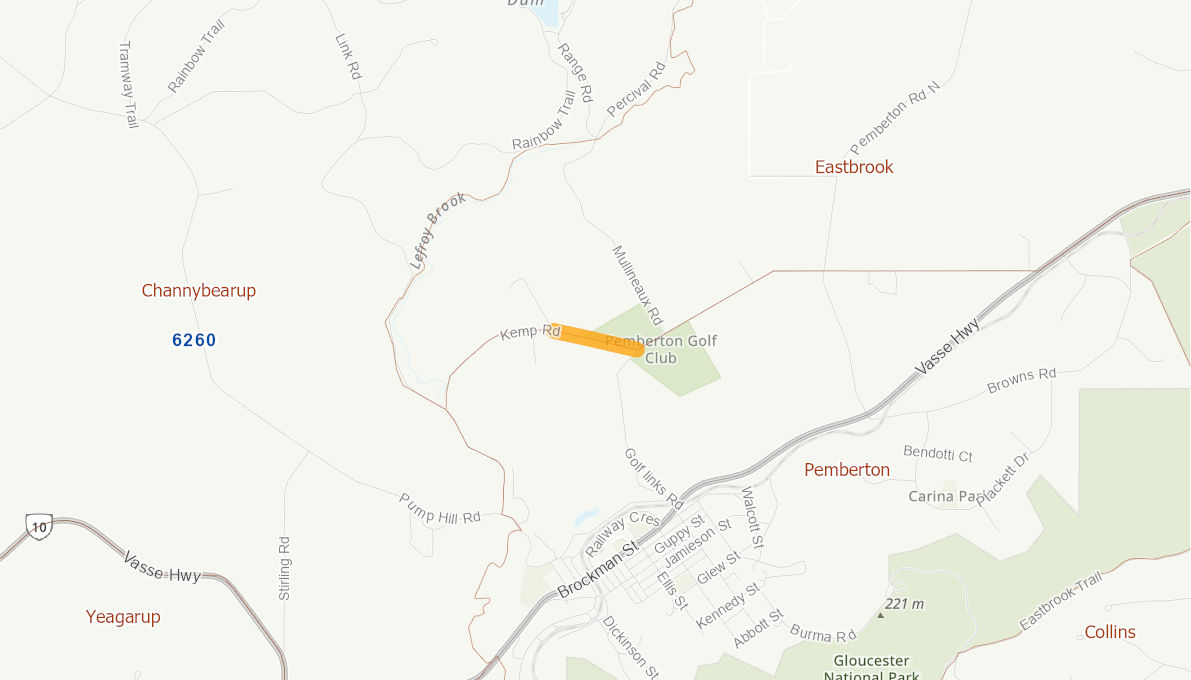 Kemp Road (rural road) 10852120WARTR Infrastructure Investment Program