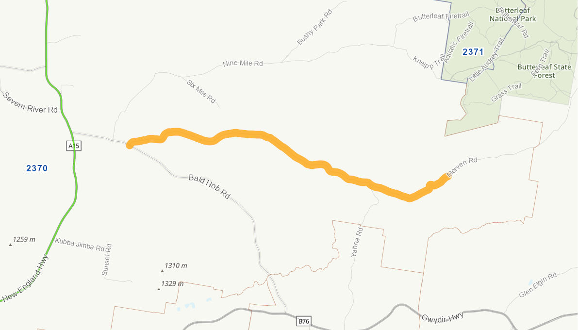 Morven Road (Rural Road) 10880520NSWRTR Infrastructure Investment