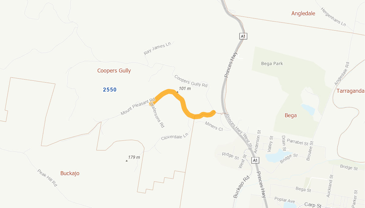 Mount Pleasant Road, Coopers Gully, 11038320NSWRTR Infrastructure