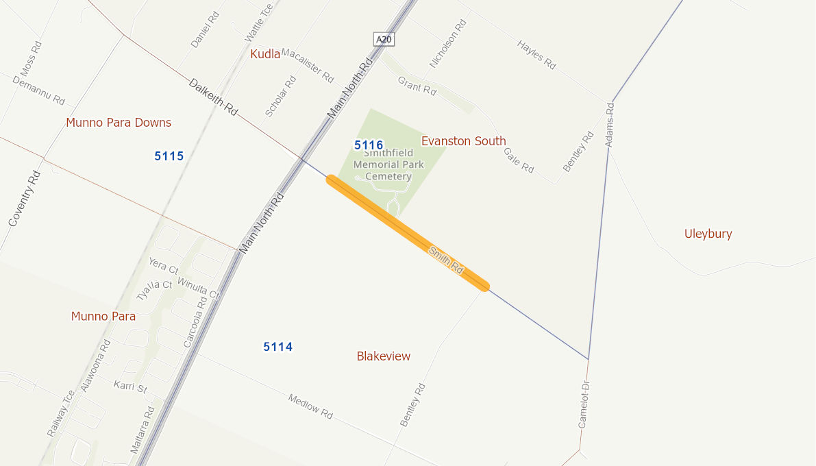 Smith Road, Evanston South SA 5116 11070020SARTR Infrastructure