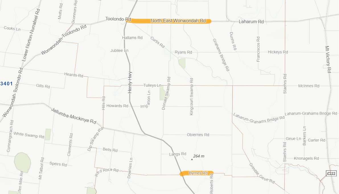 Byrnes Road, (rural road) 11074420VICRTR Infrastructure