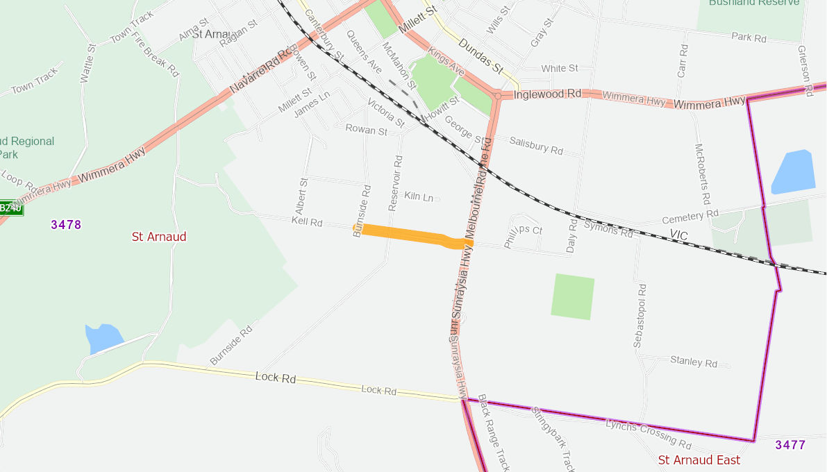 Kell Road, St Arnaud 11258020VICRTR Infrastructure Investment Program