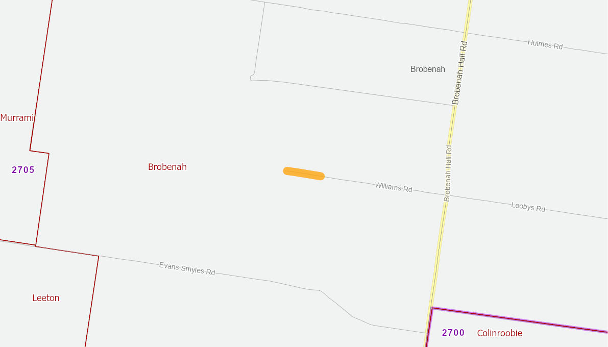 Williams Road (rural road) 11281720NSWRTR Infrastructure