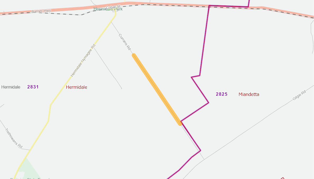 Currans Road (Rural Road) 11361220NSWRTR Infrastructure